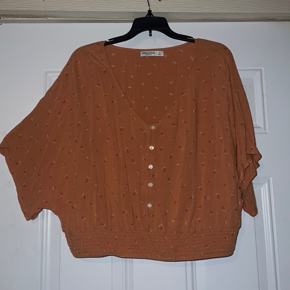 Arizona Orange floral Crop top size 1X